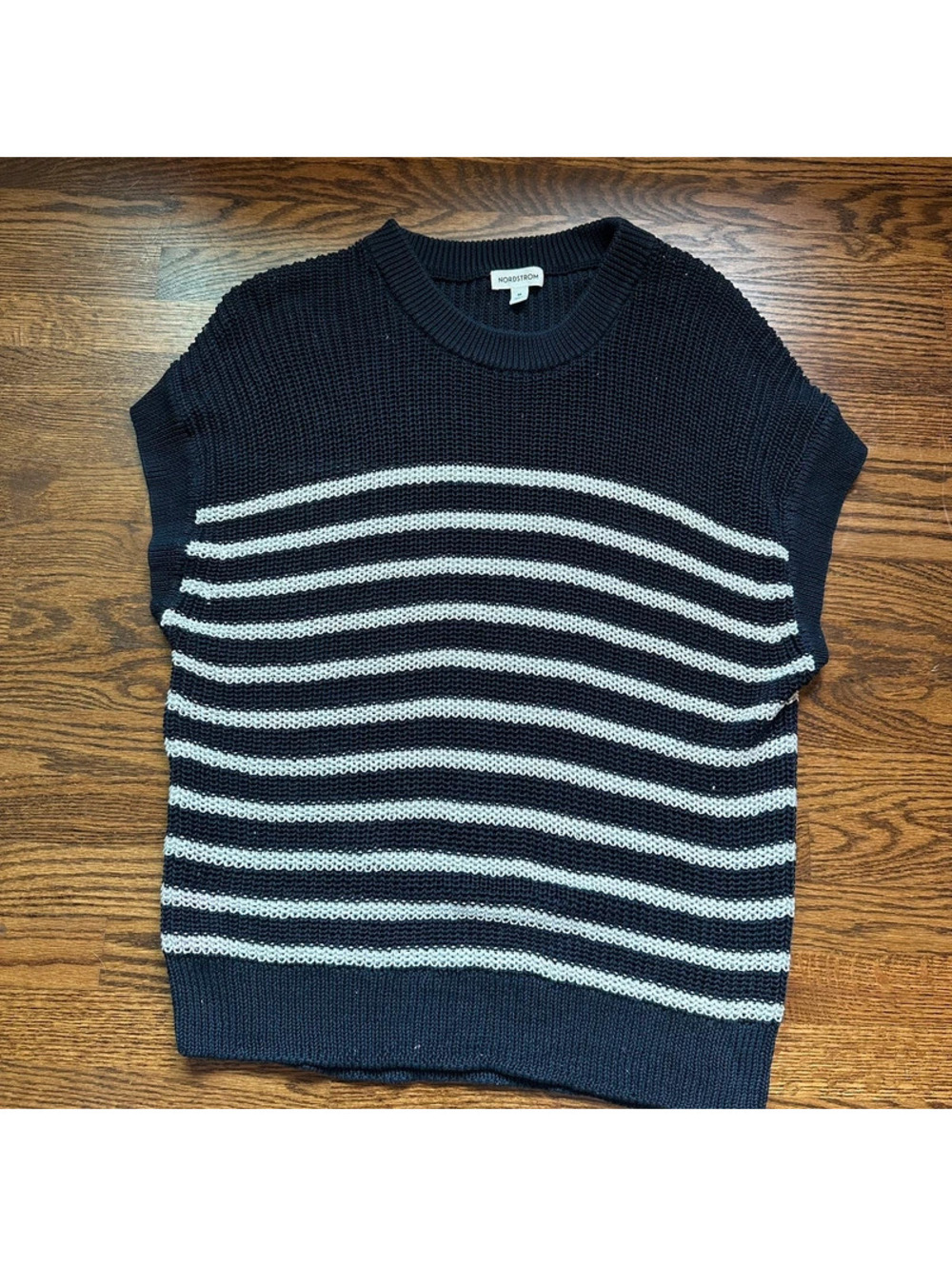 Nordstrom Blue and White Striped Knit Sweater, Nautical